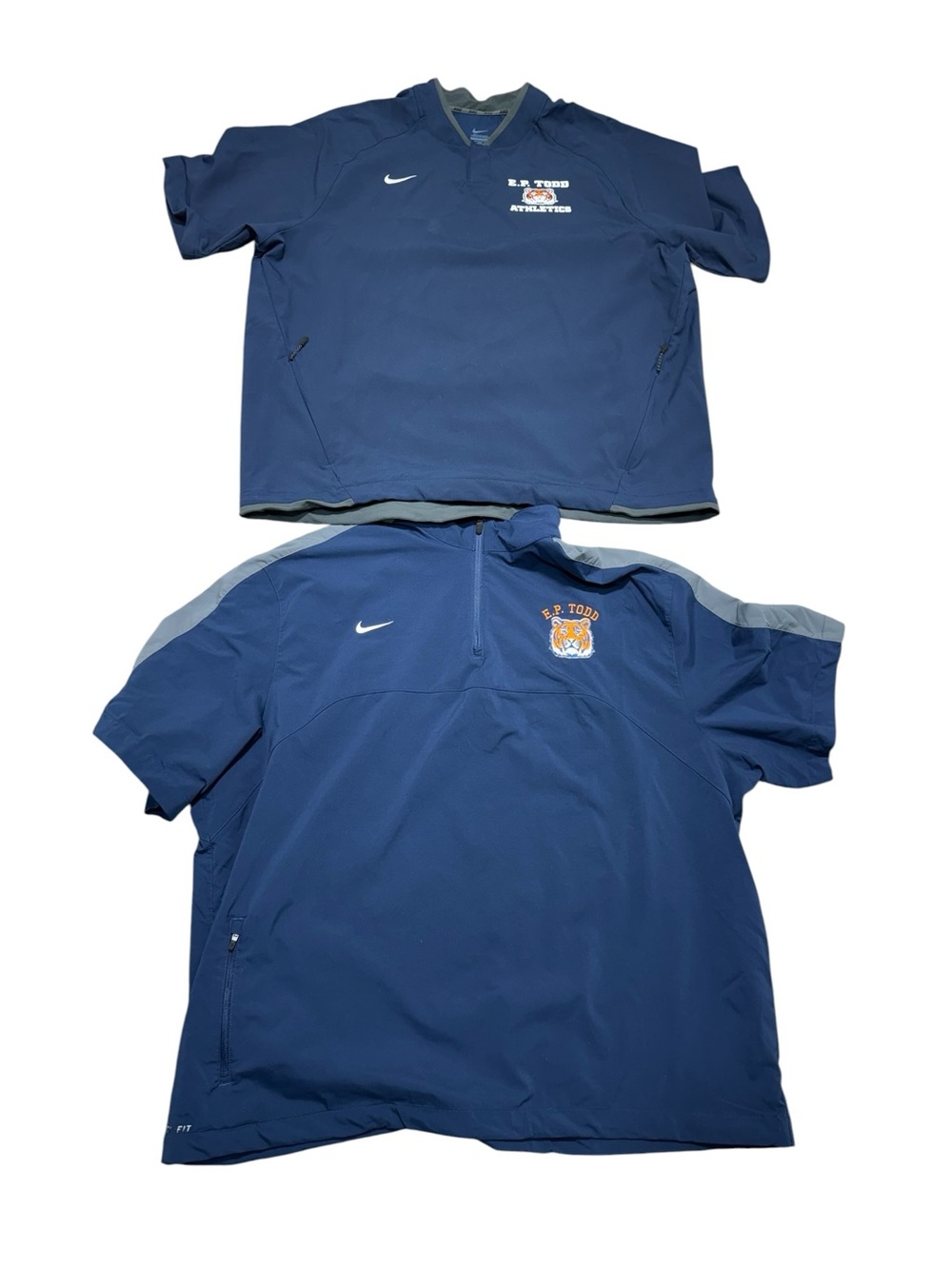 Lot of 2 Nike E.P. Todd Athletics Short Sleeve Shell Pullover Tops Men’s 3XL